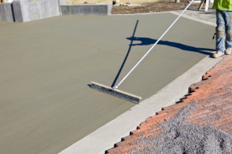 Floor screed being levelled