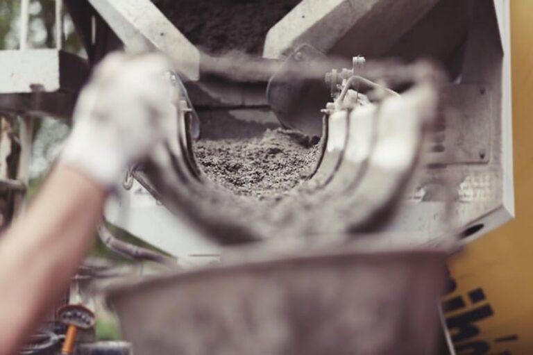 Volumetric concrete being mixed